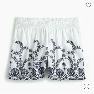 JCrew Linen Embroidered Shorts - Sz M